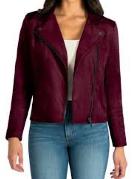 Kut From The Kloth Quinn Faux Suede Moto Jacket M